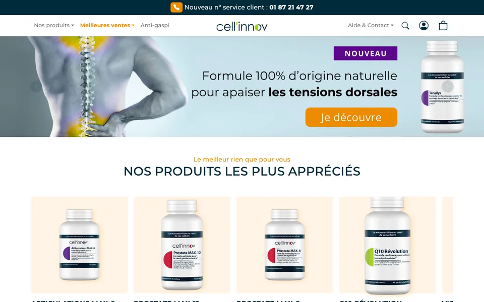 Boutique en ligne Cell'innov