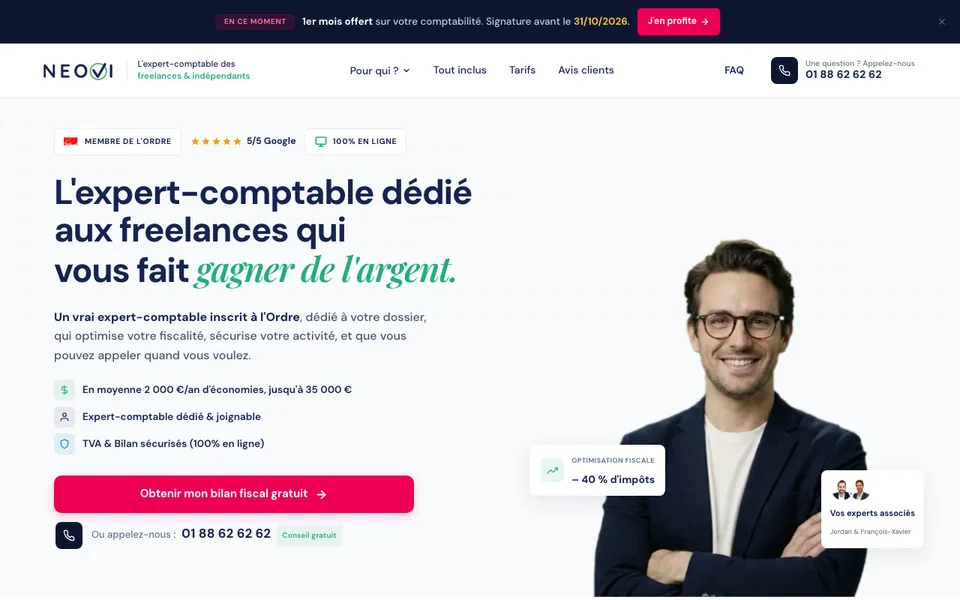 Landing page Neovi
