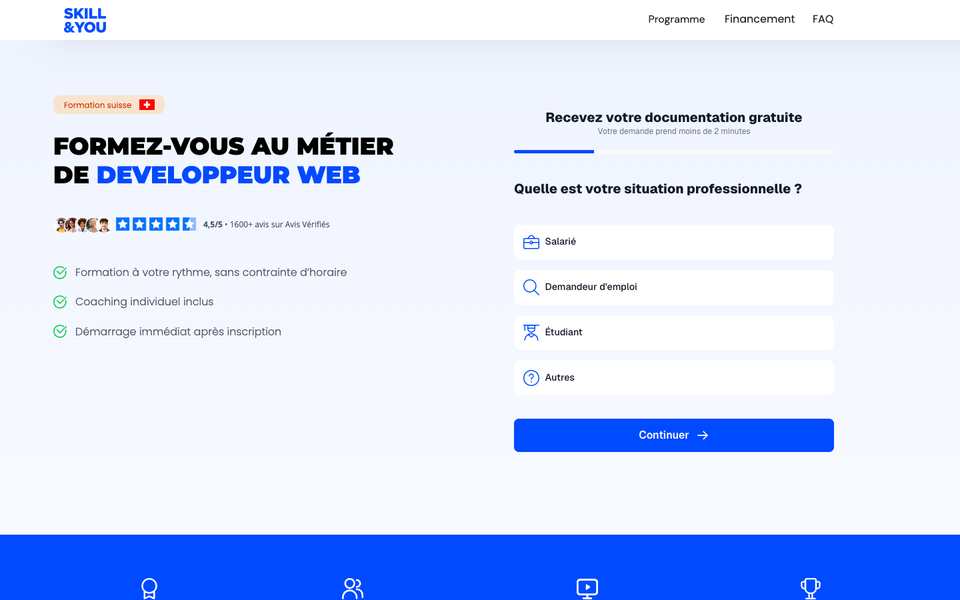 Page de formation Skill&You pour la Suisse