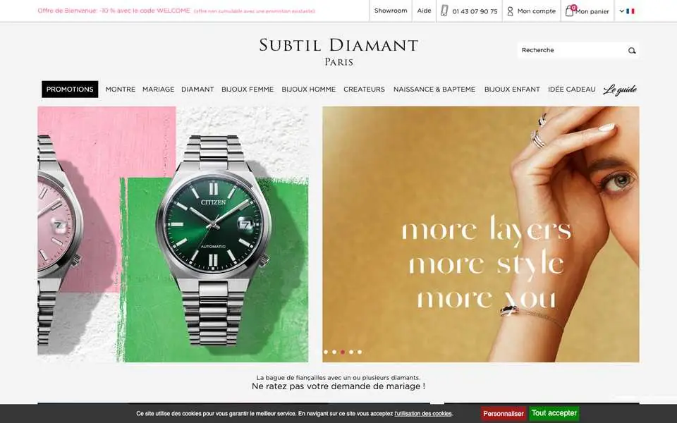 Boutique en ligne Subtil Diamant